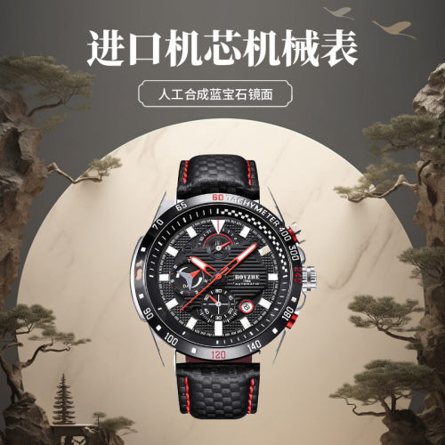自动皮带机械休闲防水爆款男腕表