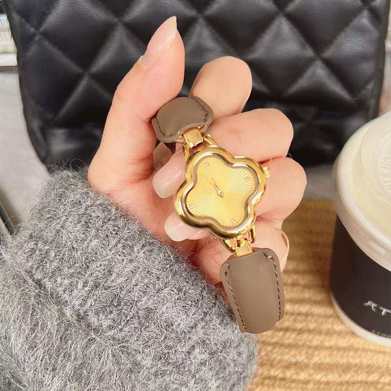 手链进口机芯带刻度皮带女士手表
