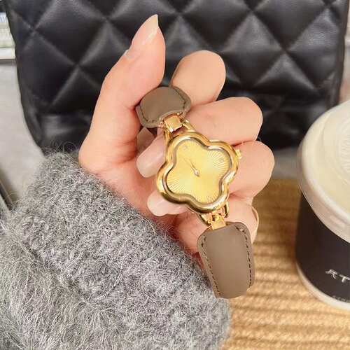 手链进口机芯带刻度皮带女士手表