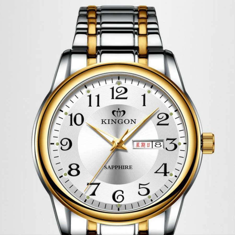 男女款情侣爸爸妈妈中年老人大数字石英韩版轻奢商务休闲石英表