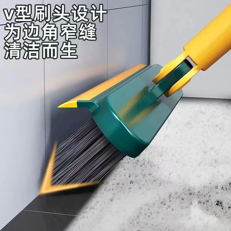 卫生间地缝地刮刷二合一扫把无死角厕所浴室洗墙神器瓷砖地板刷子