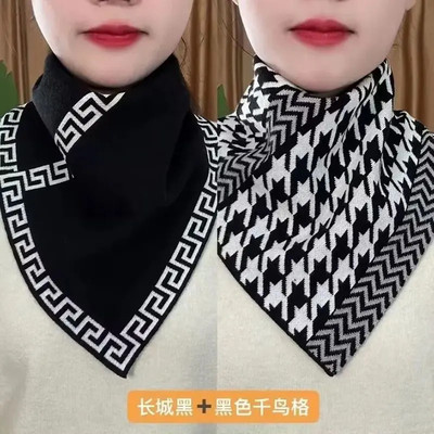 冬季防风围脖围巾女冬季秋冬季护颈防寒百搭脖套保暖三角围巾围脖
