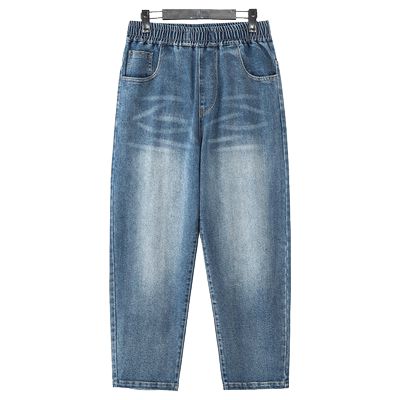 胖童装男大童牛仔裤加肥加大宽松