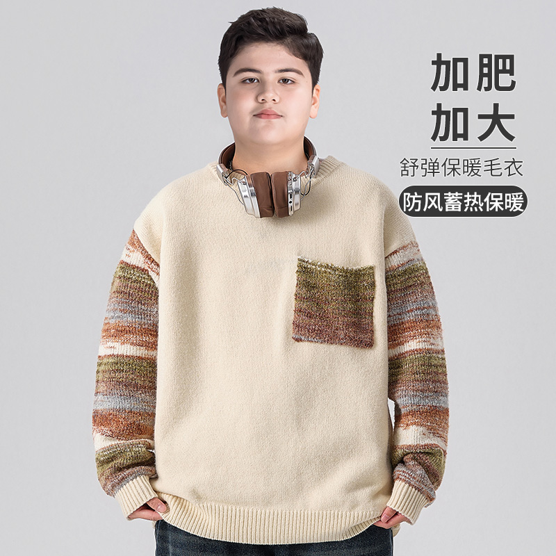 胖童装男童毛衣针织衫加肥加大