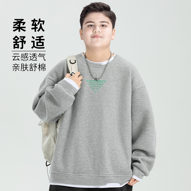 胖孩子童装男童加肥加大秋装卫衣