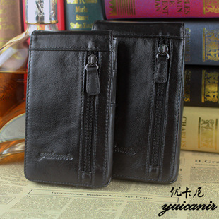 适用苹果OPPOvivo华为荣耀腰包真皮穿皮带5至6.7寸挂腰套