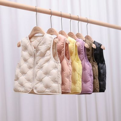 儿童轻薄羽绒马甲背心90%白鸭绒