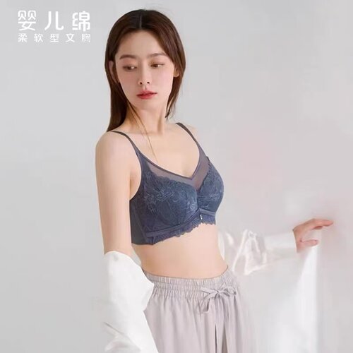 红豆婴儿棉文胸女士大胸显小聚拢
