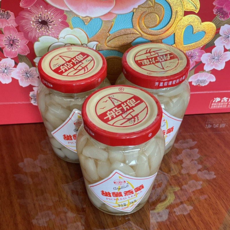 吉口（船牌）水晶荞头酸甜藠头206克 腌制泡菜酸辣甜藠头包邮