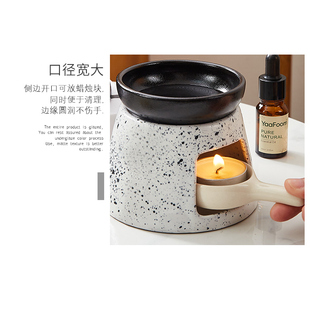 创意陶瓷香薰炉铜锅可干烧香粉雪松香薰灯融蜡炉美容院精油香薰灯