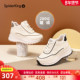 百搭小白鞋 蜘蛛王加绒休闲鞋 增高运动鞋 板鞋 女高帮冬季 新厚底款