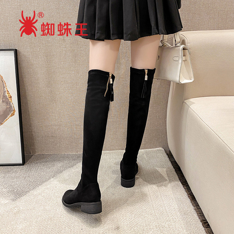 过膝长靴蜘蛛王女冬 图片 价格 多少钱 什么值得买