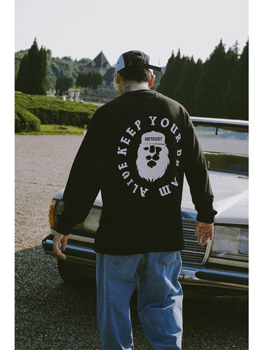 蜜丘琳长袖美式街头狮子系列