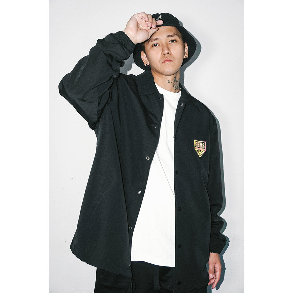 蜜丘琳国潮外套real街舞嘻哈滑板说唱bboy宽松冲锋衣教练夹克外套