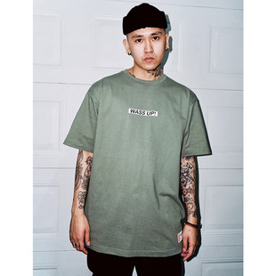 嘻哈街舞滑板说唱小领口短袖 原创国潮学生美式 TEE 蜜丘琳WASS