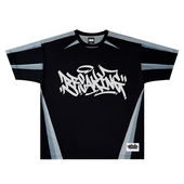 蜜丘琳速干BREAKING涂鸦BBOY小领口短袖 街舞嘻哈滑板说唱重磅短袖