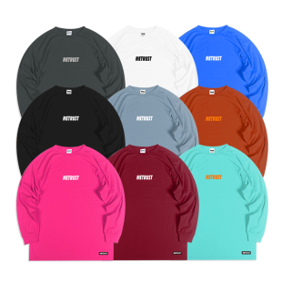 T恤tee街头嘻哈街舞长袖 蜜丘琳新款 METRUST基础LOGO宽松国潮长袖