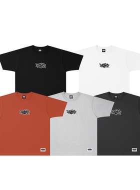 蜜丘琳Respect尊重手写涂鸦Tag设计小领口街舞短袖