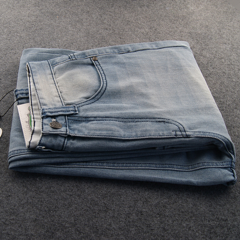 Jeans droite en vrac en coton pour Quatre saisons - Ref 1461535 Image 4