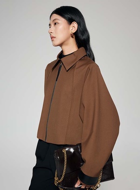 2025秋女短款风衣外套热卖时尚高定英伦知识份老钱气质小个子