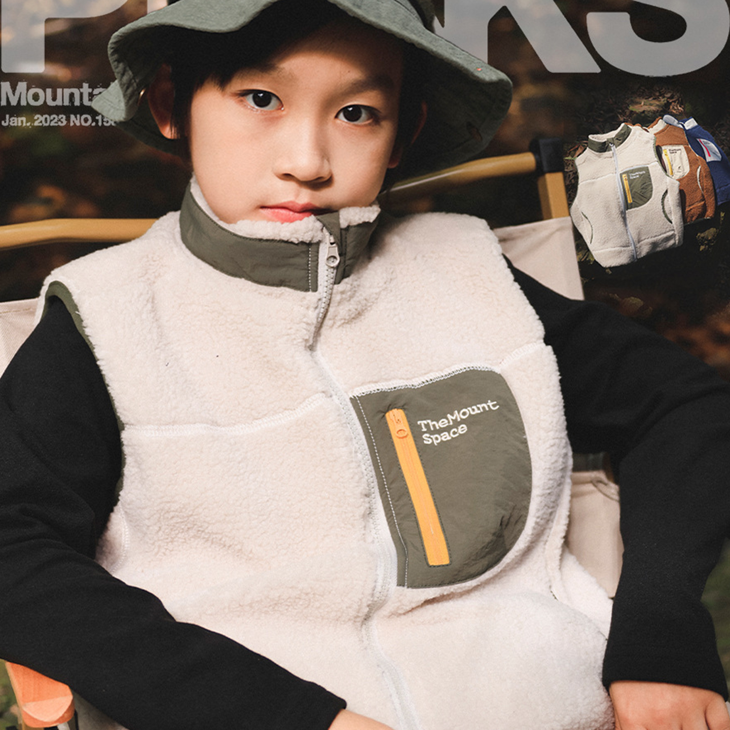 男童马甲2025冬季新款山系儿童撞色口袋摇粒绒背心童装坎肩外套潮