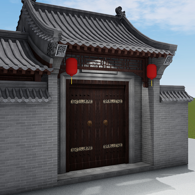 灯笼花砖雕门头装饰雕花青砖仿古建筑大门浮雕画墙面立体装饰砖图片