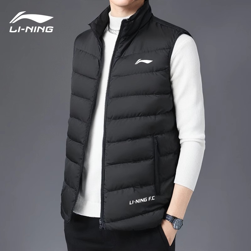 李宁羽绒服男款冬季鸭绒马甲运动轻薄羽绒新款短款防风保暖女外套