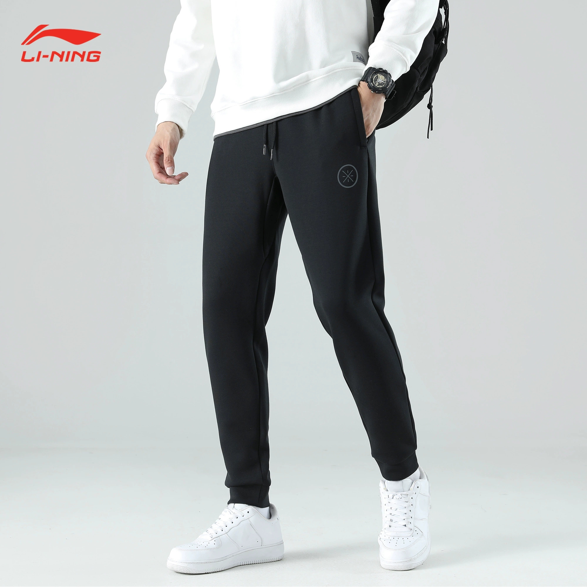 李宁卫裤男秋冬季新款韦德裤子棉质加绒加厚休闲裤男宽松运动裤男