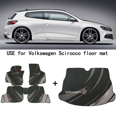 适用于大众尚酷Scirocco绒面汽车脚垫原车卡扣后备箱垫原厂地毯垫
