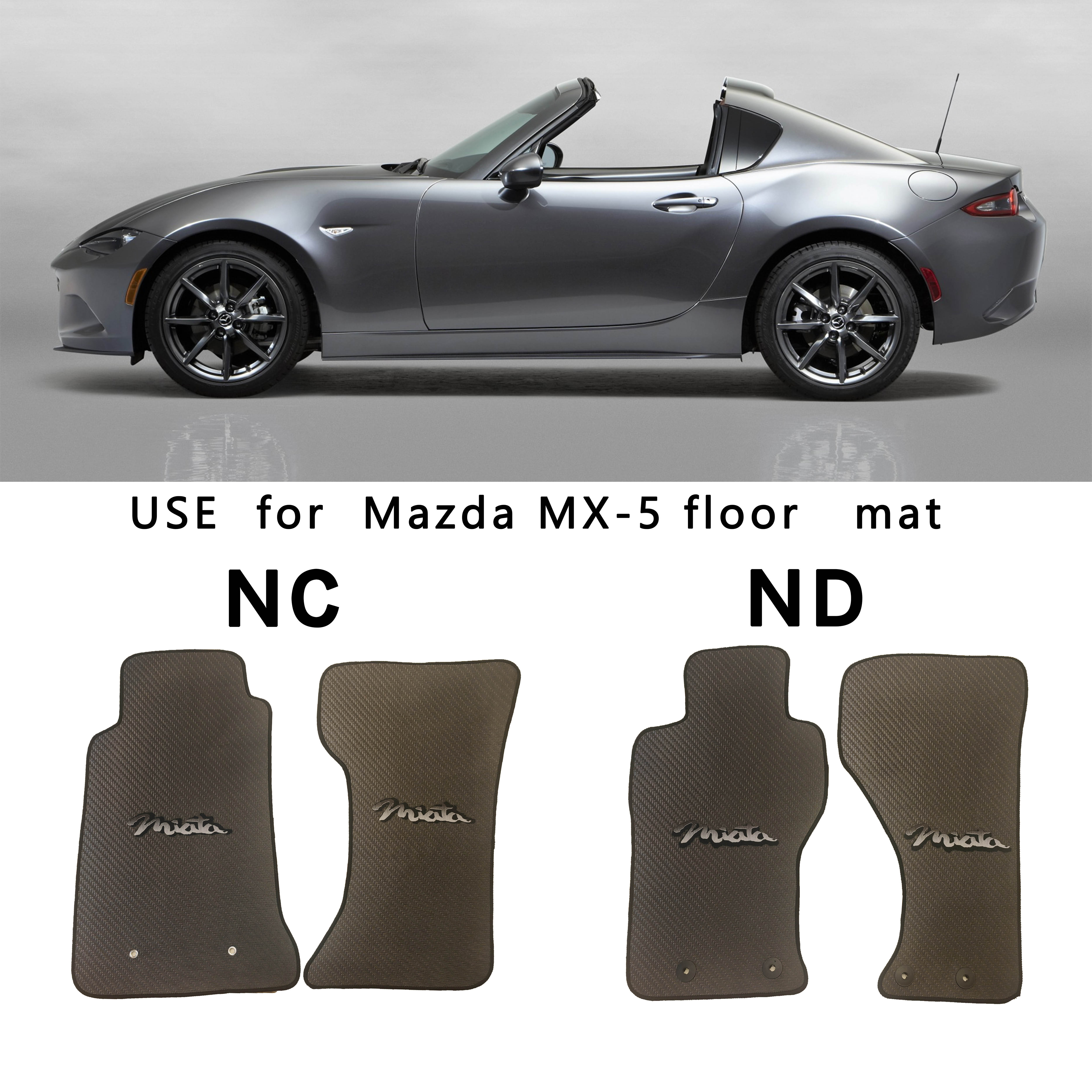 适用于09-25年马自达MX-5 Miata绒面JDM汽车脚垫原车卡扣款地毯