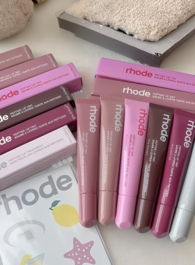 rhode唇膏正品海莉唇蜜有色口红润唇膏唇彩toast唇部ribbon镜面