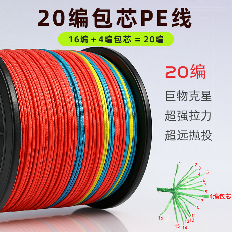 200斤包芯巨物线过胶进口PE线
