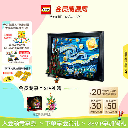 乐高21333梵高星月夜积木玩具