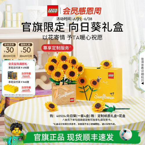 乐高40524向日葵礼盒积木摆件