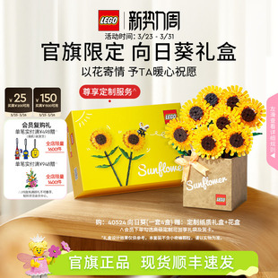 40524向日葵礼盒永生花积木玩具摆件 乐高官方旗舰店正品 礼物