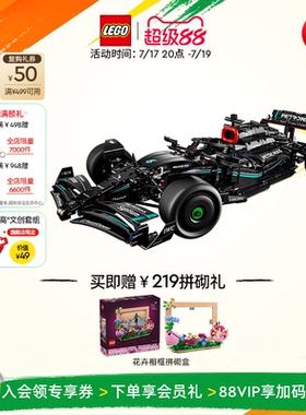 乐高官方旗舰店42171机械组梅赛德斯奔驰AMG F1赛车积木玩具礼物