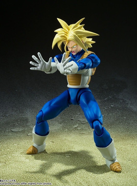 万代 65163 SHF 龙珠 赛亚人 特兰克斯 身体隐藏超级力量可动手办