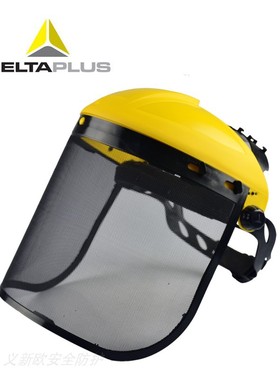 代尔塔101306头箍式网格防飞屑防冲击面屏不锈钢防护面罩101305