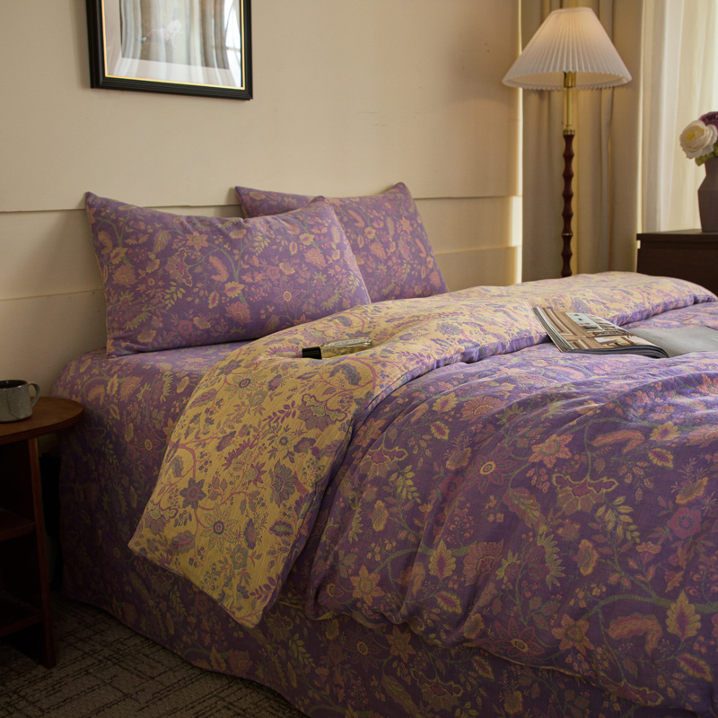 全棉双层纱四件套学生