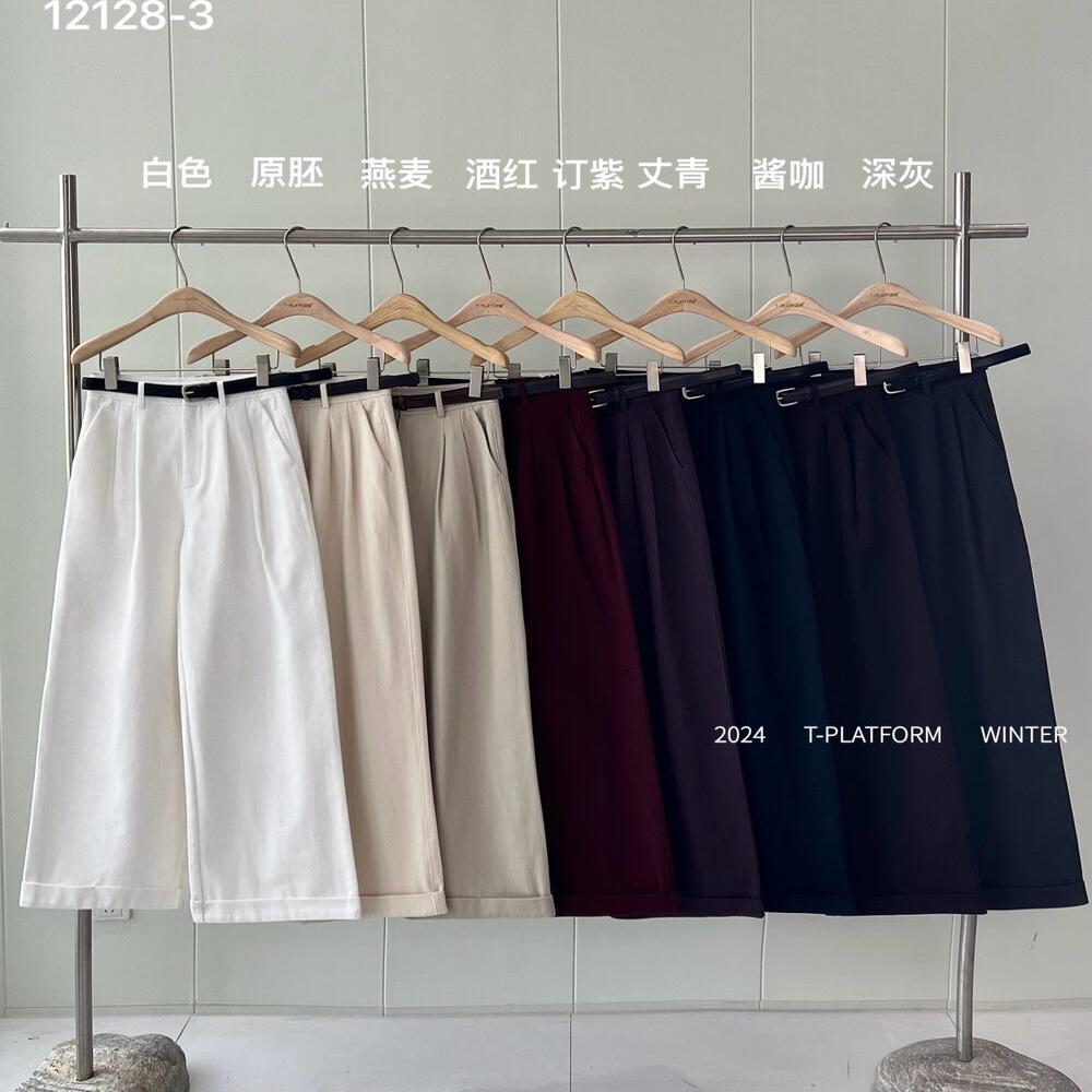 T-PLATFORM高腰九分阔腿裤