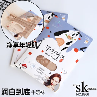 SK8866牛奶丝袜6D超薄透脚尖蕾丝T裆无痕透明性感丝袜满3件包邮