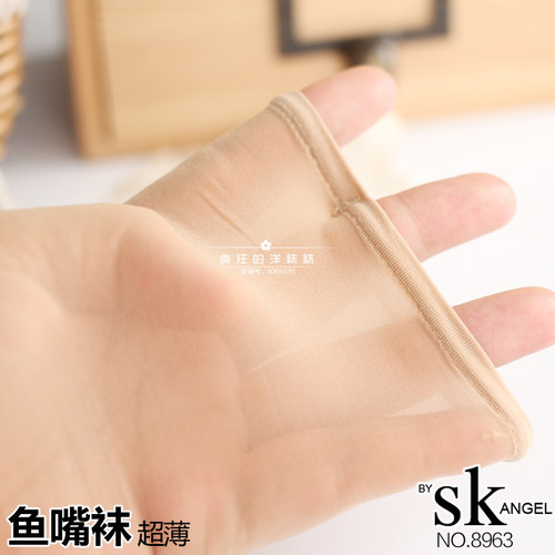 SK8963 15D加裆鱼嘴袜5DT裆露趾袜漏趾丝袜超薄连裤袜满6件包邮