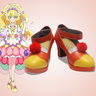cosplay鞋子光之美少女果彩天音cos鞋定制动漫鞋高跟增高来图定做
