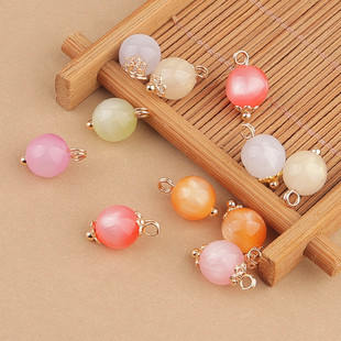 纽扣中国风旗袍汉服彩色圆形衬衫开衫装饰灯笼扣仿猫眼有脚扣子