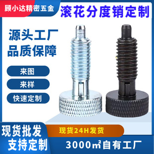 CNC加工不锈钢滚花头旋钮柱塞不带定位伸缩销止动销复位分度销