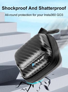PULUZ胖牛适用Insta360GO3/3S相机迷你机身包碳纤维EVA便携收纳包
