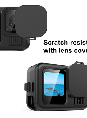 PULUZ胖牛适用GoProHERO13Black相机硅胶保护套带手挂绳镜头盖