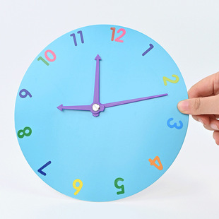 DIY钟表大手工组装盘面幼儿园小学时间认知时分秒针拨动STEAM教具