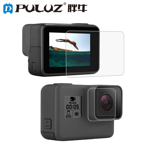 PULUZ胖牛 hero7(黑色)保护膜Gopro6镜头贴膜 前高清膜+后钢化膜
