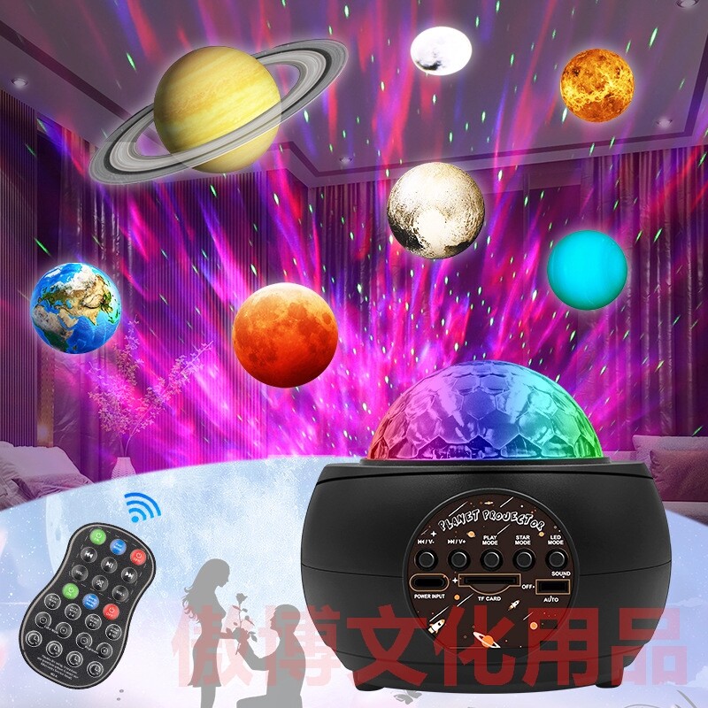 新款梦幻led星星球投影灯激光礼品灯海洋水波纹插电星空灯投影仪